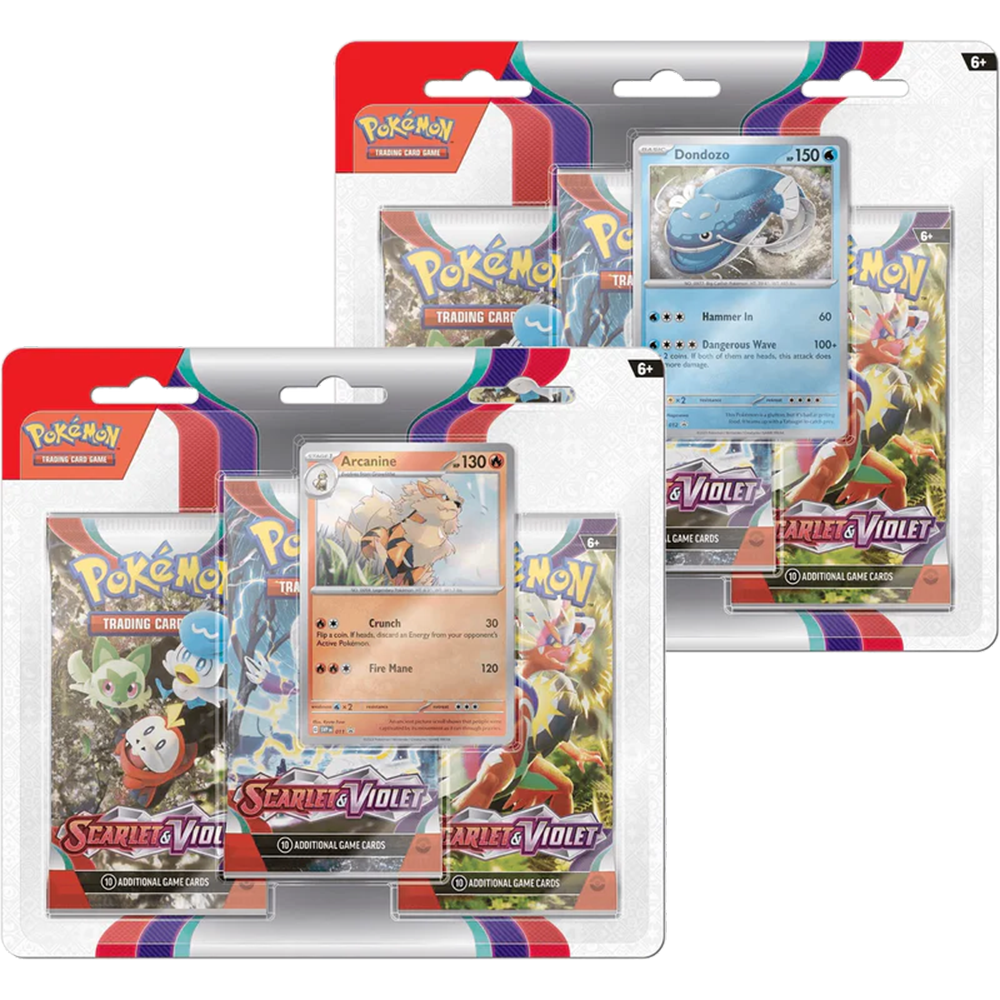 thumbnail image 2 of Pokemon TCG: Scarlet & Violet - Temporal Forces 3 Booster Pack Blister With Cyclizar Promo Card 2 of 9